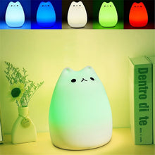 Load image into Gallery viewer, Night Light Silicone Soft Cartoon of cat