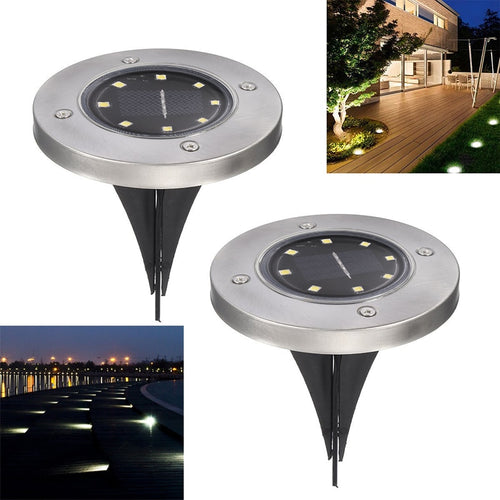 Solar Powered Ground Light Waterproof Garden