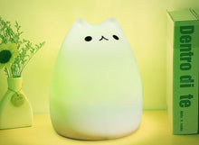 Load image into Gallery viewer, Night Light Silicone Soft Cartoon of cat