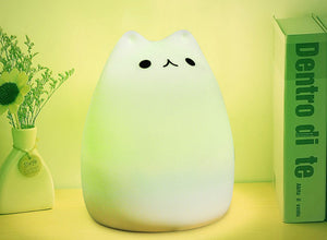 Night Light Silicone Soft Cartoon of cat