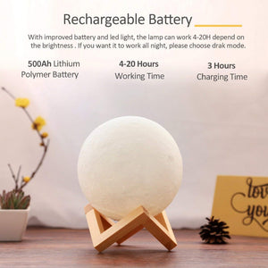 Moon Lamp Rechargeable Night Light