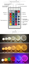 Load image into Gallery viewer, Moon Lamp Rechargeable Night Light