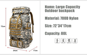 Military Tactical Backpack Bag Camping