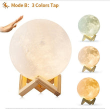 Load image into Gallery viewer, Moon Lamp Rechargeable Night Light