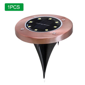 Solar Powered Ground Light Waterproof Garden