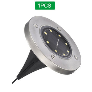 Solar Powered Ground Light Waterproof Garden